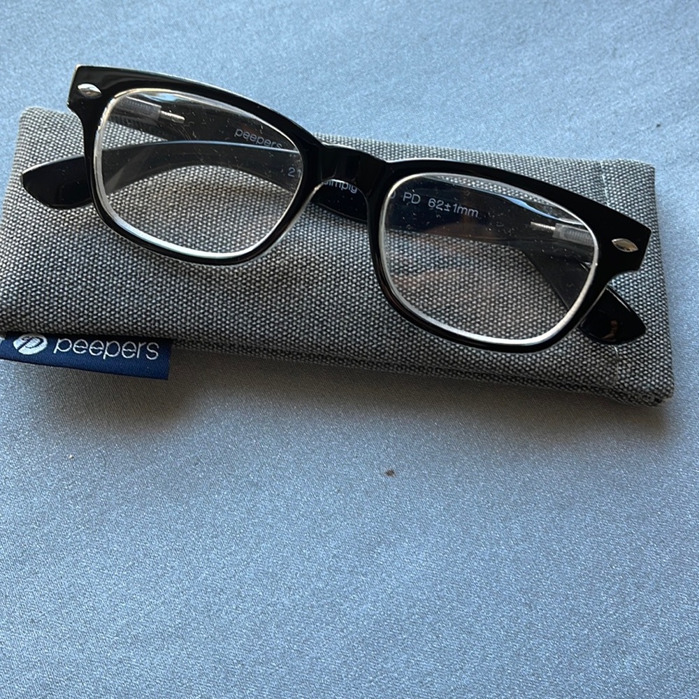 Peepers Reading glasses, Black 2.00